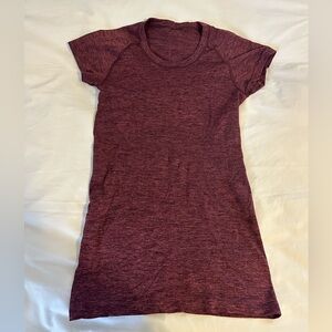 Lululemon Swiftly Tech Maroon short sleeve